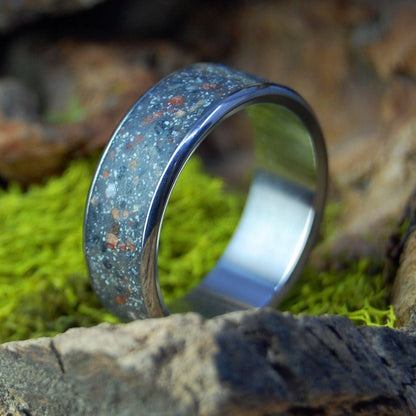 Penguins Of Patagonia | Argentina Patagonia Beach Sand, Lava & Titanium Wedding Ring - Minter and Richter Designs