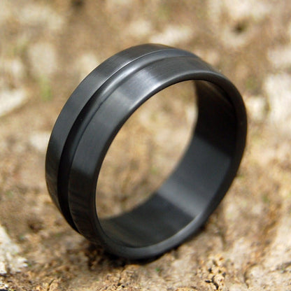 Persian Zargun | Men's Persian Zargun & Zirconium Wedding Ring - Minter and Richter Designs