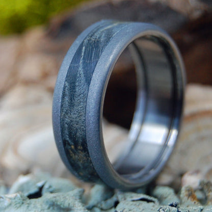 Pop - A - Top Wedding Ring | Black Box Elder Wood With Beer Bottle Opening Interior - Men's Ring - Minter and Richter Designs