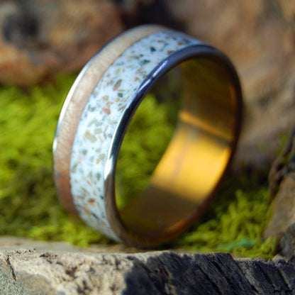 Prince Edward Island Maple | Men's Prince Edward Island Stone, Maple & Titanium Wedding Ring - Minter and Richter Designs