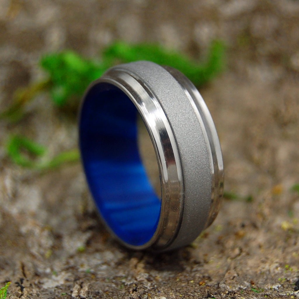 Prince In Blue | Men's Titanium Wedding Ring - Minter and Richter Designs