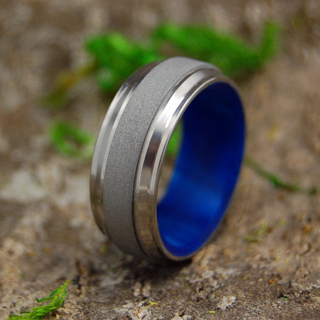 Prince In Blue | Men's Titanium Wedding Ring - Minter and Richter Designs