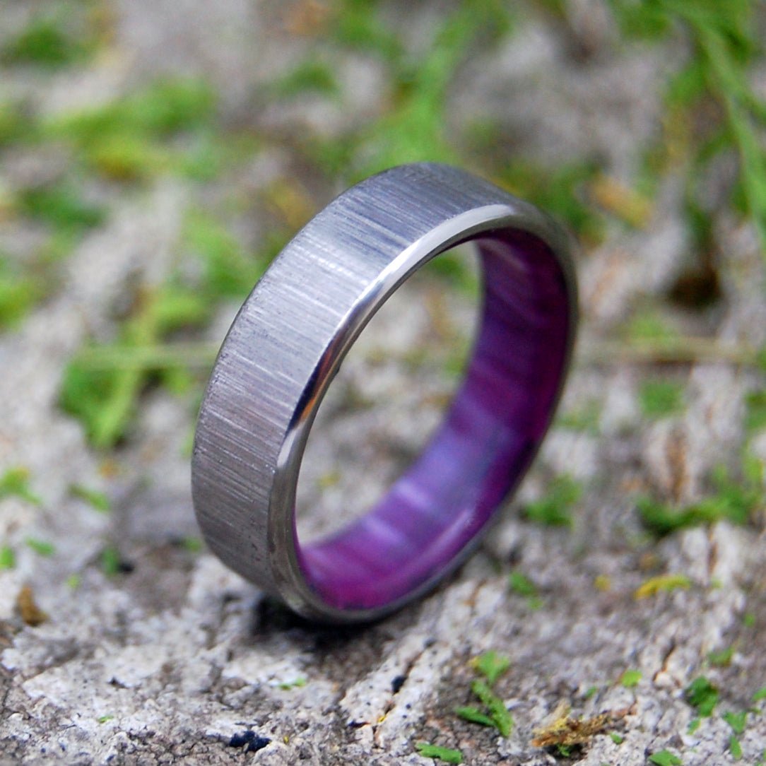 Princess With A Right Hook | Men's Purple Resin & Titanium Wedding Ring - Minter and Richter Designs