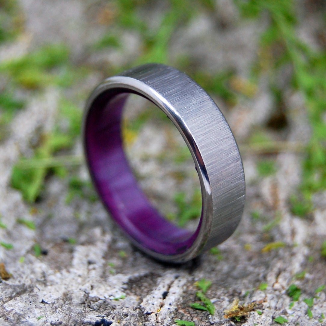 Princess With A Right Hook | Men's Purple Resin & Titanium Wedding Ring - Minter and Richter Designs