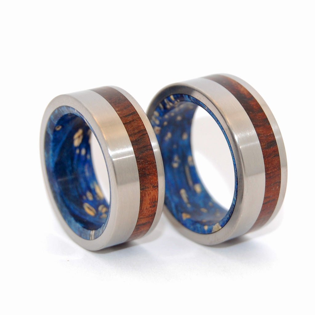 Private Universe | Wood Titanium Wedding Ring Pair - Minter and Richter Designs