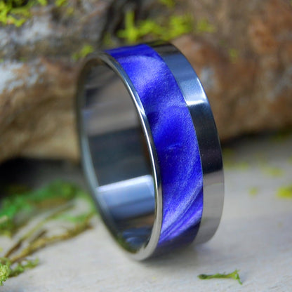 Purple Heart | Men's Purple Heart Wood, Purple Resin & Titanium Wedding Ring - Minter and Richter Designs