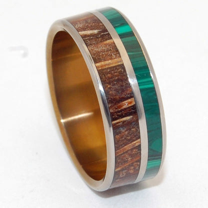 Pyrrhus | Men's Stone, Wood & Titanium Wedding Ring - Minter and Richter Designs