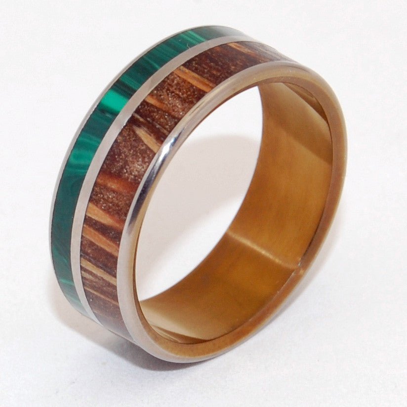 Pyrrhus | Men's Stone, Wood & Titanium Wedding Ring - Minter and Richter Designs