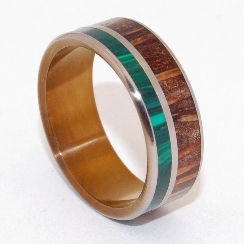 Pyrrhus | Men's Stone, Wood & Titanium Wedding Ring - Minter and Richter Designs