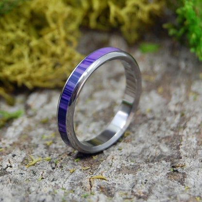 Queen Charoite | Men's Charoite & Titanium Wedding Ring - Minter and Richter Designs