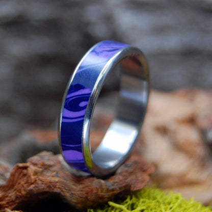 Queen Charoite | Men's Charoite & Titanium Wedding Ring - Minter and Richter Designs