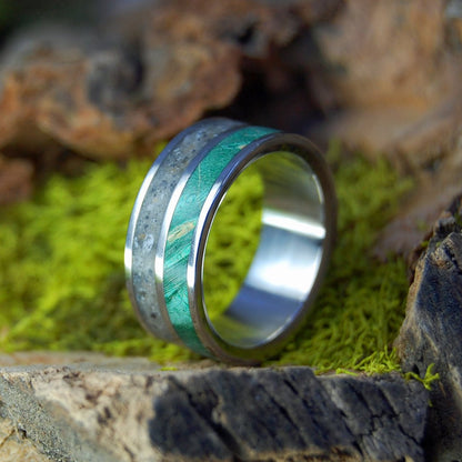 Race Point | Men's Beach Sand & Wood Wedding Ring - Minter and Richter Designs