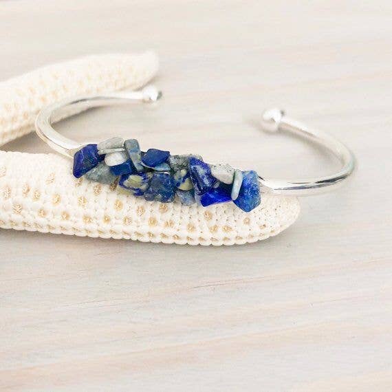 Raw Stone Bracelet - Wedding Jewelry | Raw Lapis Bracelet - Minter and Richter Designs