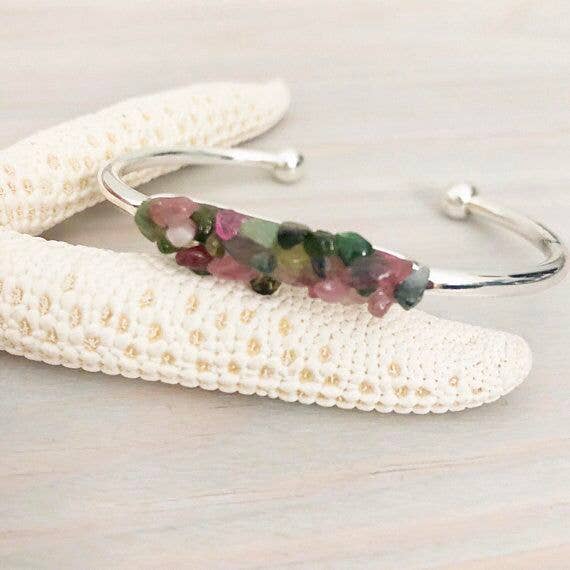 Raw Stone Bracelet - Wedding Jewelry | Raw Tourmaline Bracelet - Minter and Richter Designs