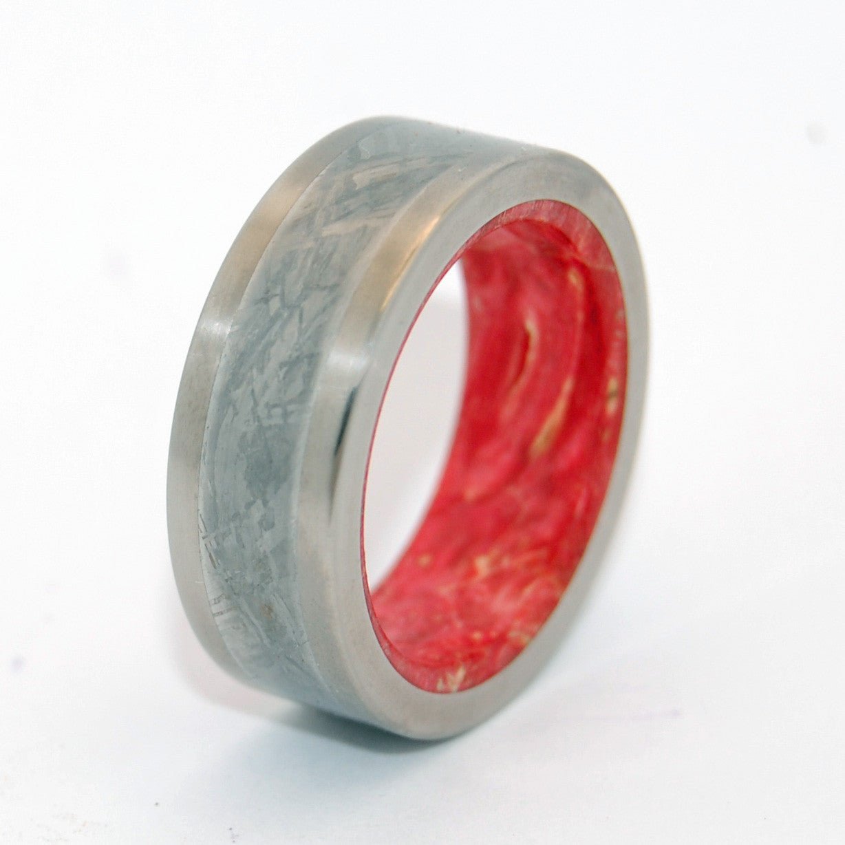 Red Star Supernova | Men's Meteorite, Wood & Titanium Wedding Ring - Minter and Richter Designs