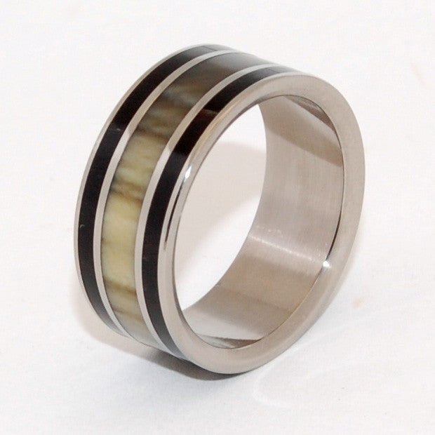 Rodeo | Men's Horn & Titanium Wedding Ring - Minter and Richter Designs