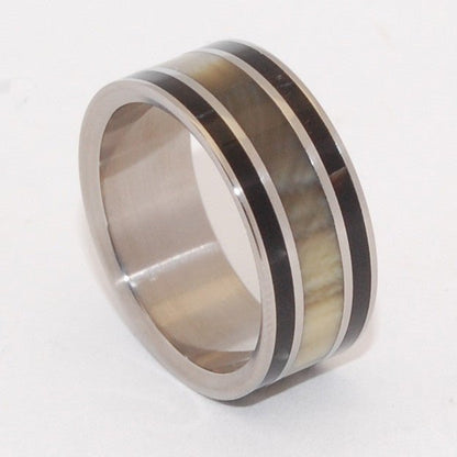 Rodeo | Men's Horn & Titanium Wedding Ring - Minter and Richter Designs