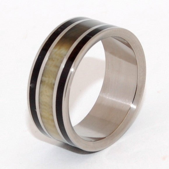 Rodeo | Men's Horn & Titanium Wedding Ring - Minter and Richter Designs