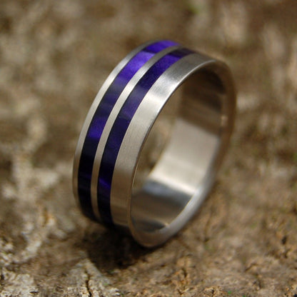 Roman Purpure | Men's Purple Marbled Opalescent Resin & Titanium Wedding Ring - Minter and Richter Designs