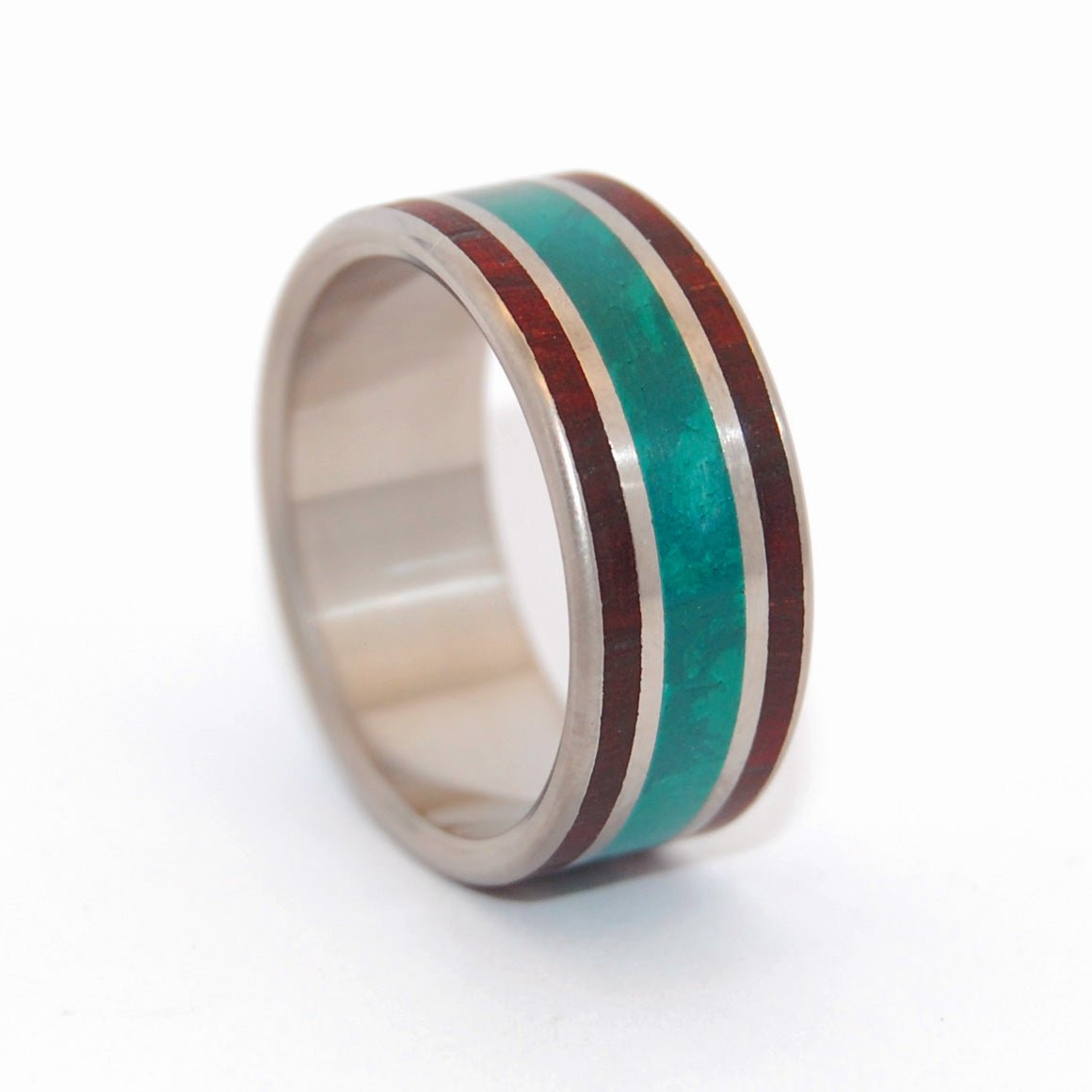 Rosewood Morning Song | Men's Rosewood, Jade & Titanium Wedding Ring - Minter and Richter Designs