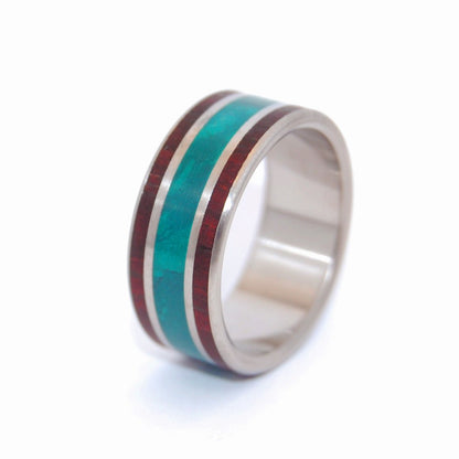 Rosewood Morning Song | Men's Rosewood, Jade & Titanium Wedding Ring - Minter and Richter Designs