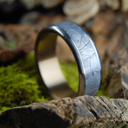 Rounded Bronze Moon Landing | Men's Meteorite, Bronze & Titanium Wedding Ring - Minter and Richter Designs