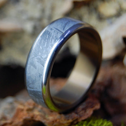 Rounded Bronze Moon Landing | Men's Meteorite, Bronze & Titanium Wedding Ring - Minter and Richter Designs