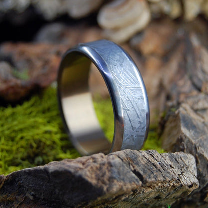 Rounded Bronze Moon Landing | Men's Meteorite, Bronze & Titanium Wedding Ring - Minter and Richter Designs