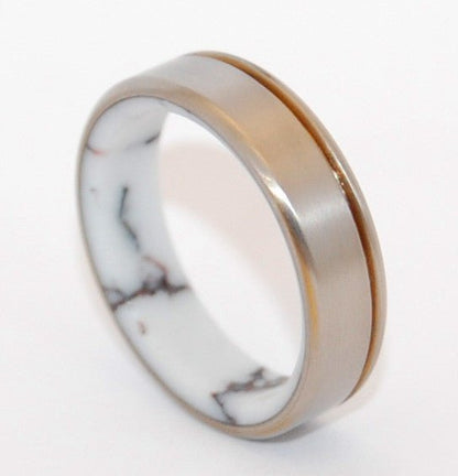 Running Free | Men's Stone & Titanium Wedding Ring - Minter and Richter Designs