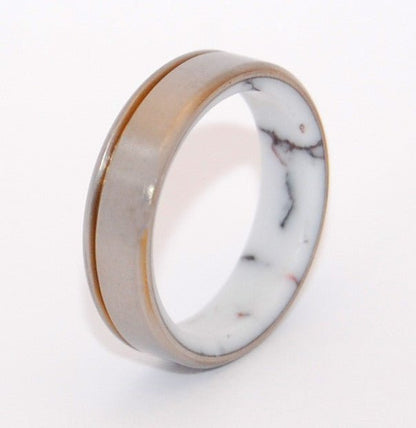 Running Free | Men's Stone & Titanium Wedding Ring - Minter and Richter Designs