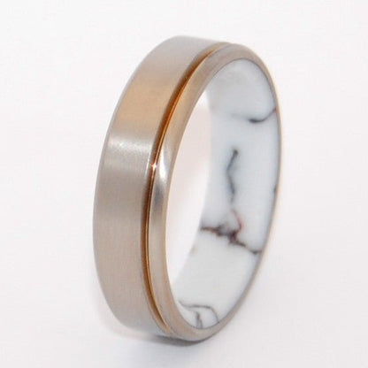 Running Free | Men's Stone & Titanium Wedding Ring - Minter and Richter Designs