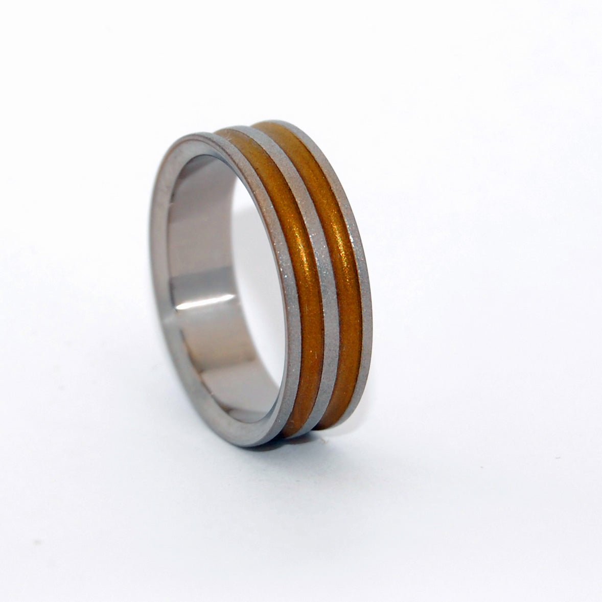 Rustic Ring | Men's Bronze & Titanium Wedding Ring - Minter and Richter Designs