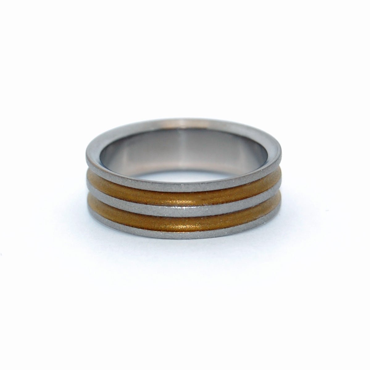 Rustic Ring | Men's Bronze & Titanium Wedding Ring - Minter and Richter Designs