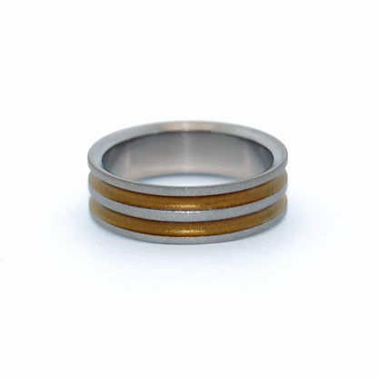 Rustic Ring | Men's Bronze & Titanium Wedding Ring - Minter and Richter Designs