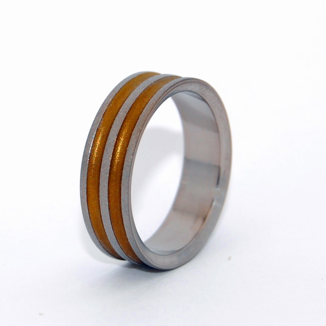 Rustic Ring | Men's Bronze & Titanium Wedding Ring - Minter and Richter Designs