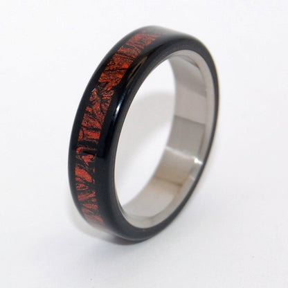 Samurai | Men's Damascus Steel, Meteorite & Titanium Wedding Ring - Minter and Richter Designs