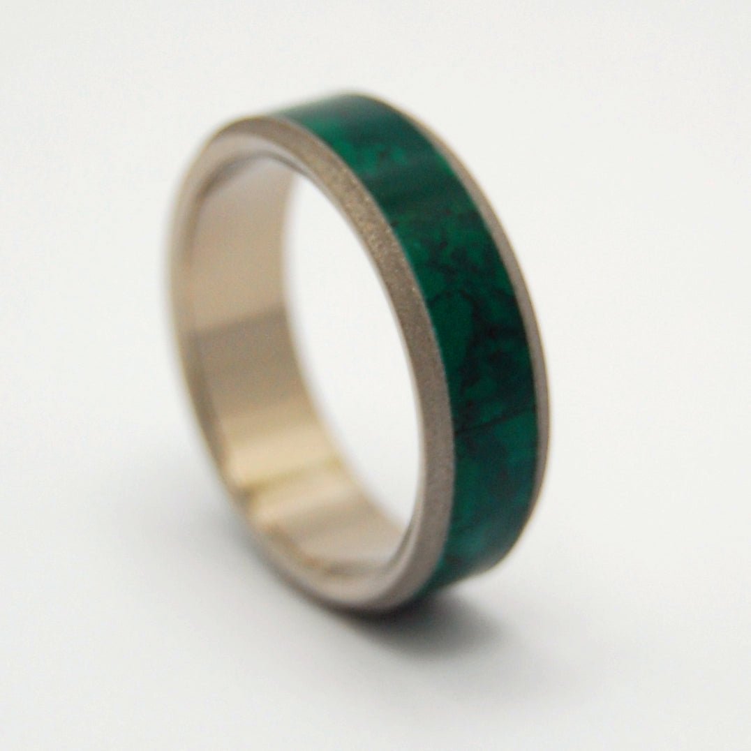 Sandblasted Jade | Men's Jade & Titanium Wedding Ring - Minter and Richter Designs