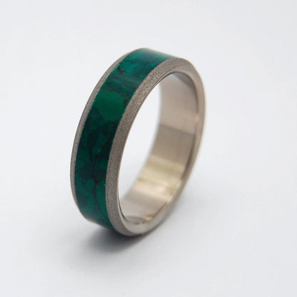 Sandblasted Jade | Men's Jade & Titanium Wedding Ring - Minter and Richter Designs