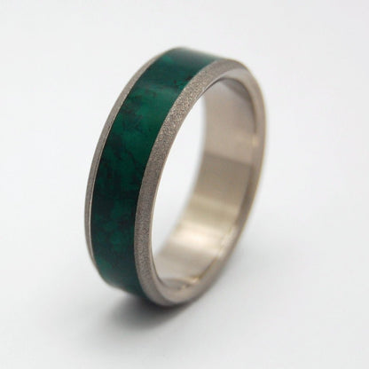 Sandblasted Jade | Men's Jade & Titanium Wedding Ring - Minter and Richter Designs