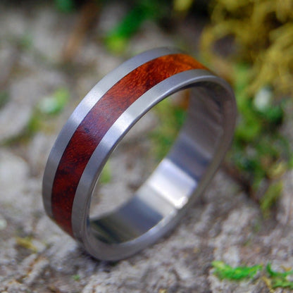 Satin Amboyna | Men's Amboyna Wood Wedding Ring - Minter and Richter Designs