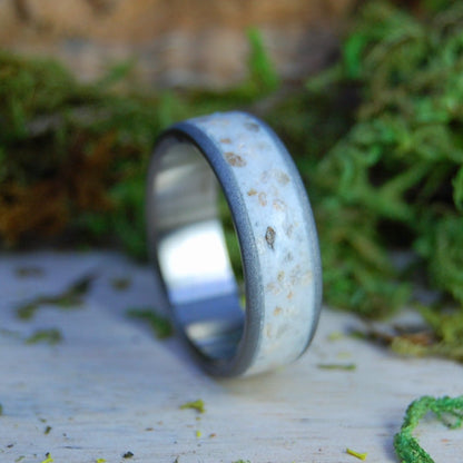 Sea Shells By Seashore | Men's Sea Shells, Beach Sand & Titanium Wedding Ring - Minter and Richter Designs