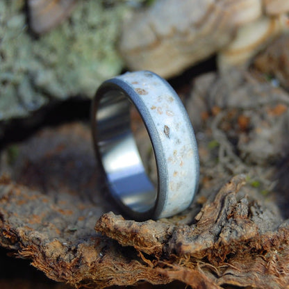 Sea Shells By Seashore | Men's Sea Shells, Beach Sand & Titanium Wedding Ring - Minter and Richter Designs