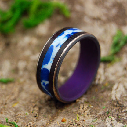 See Me Coming | Men's Cobalt Stone, Rosewood & Titanium Wedding Ring - Minter and Richter Designs