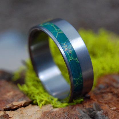 Serious Love | Men's Jade & Titanium Wedding Ring - Minter and Richter Designs