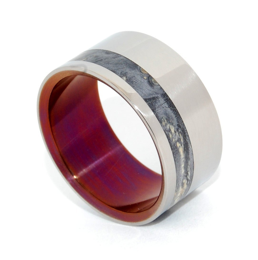 Shasta | Men's Wood & Anodized Titanium Wedding Ring - Minter and Richter Designs