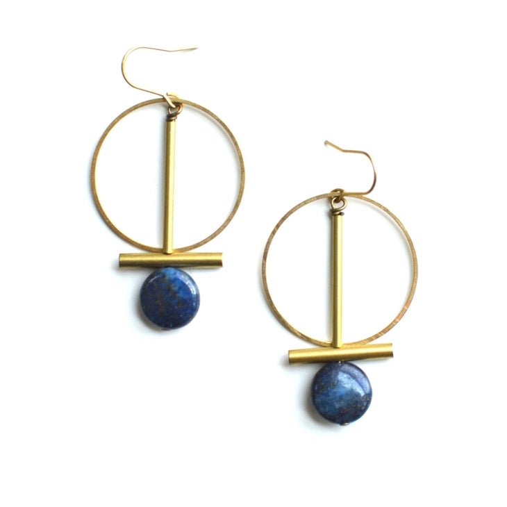 Shelton EarRing | EarRing Lapis Lazuli Stone - Minter and Richter Designs