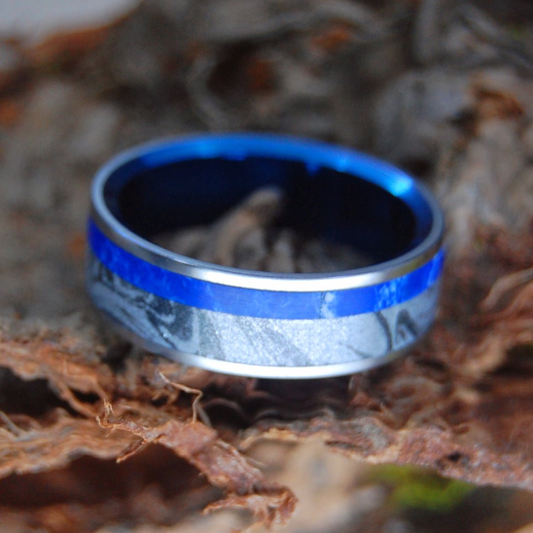 Silver Burst | Men's Sodalite Stone & Silver Wedding Ring - Minter and Richter Designs