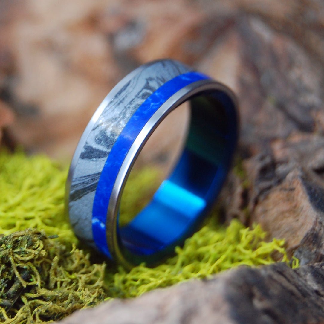 Silver Burst | Men's Sodalite Stone & Silver Wedding Ring - Minter and Richter Designs