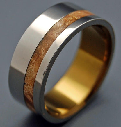 Silver Faun | Men's Maple Wood & Titanium Wedding Ring - Minter and Richter Designs