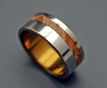 Silver Faun | Men's Maple Wood & Titanium Wedding Ring - Minter and Richter Designs